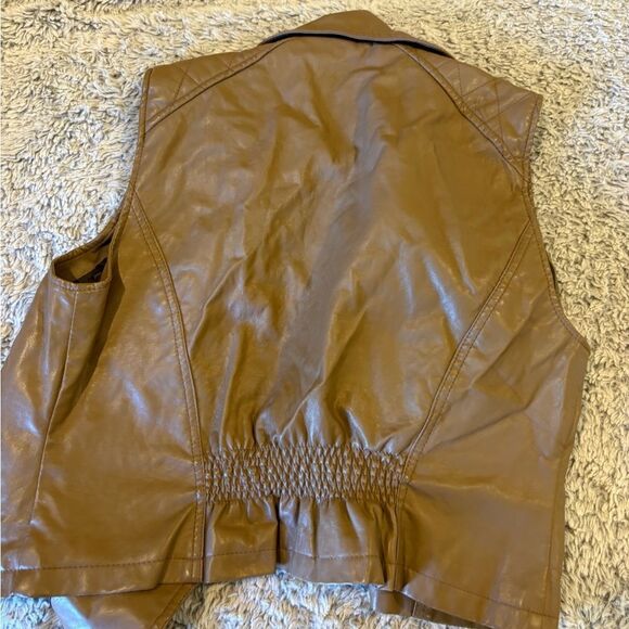 Therapy Tan Faux Leather Jacket - Picture 7 of 7